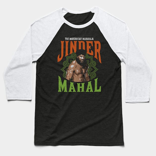 Jinder Mahal Modern Day Maharaja Baseball T-Shirt by Maddax Jessee